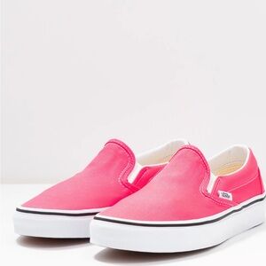 Vans Pink Canvas Slip-On Sneakers
